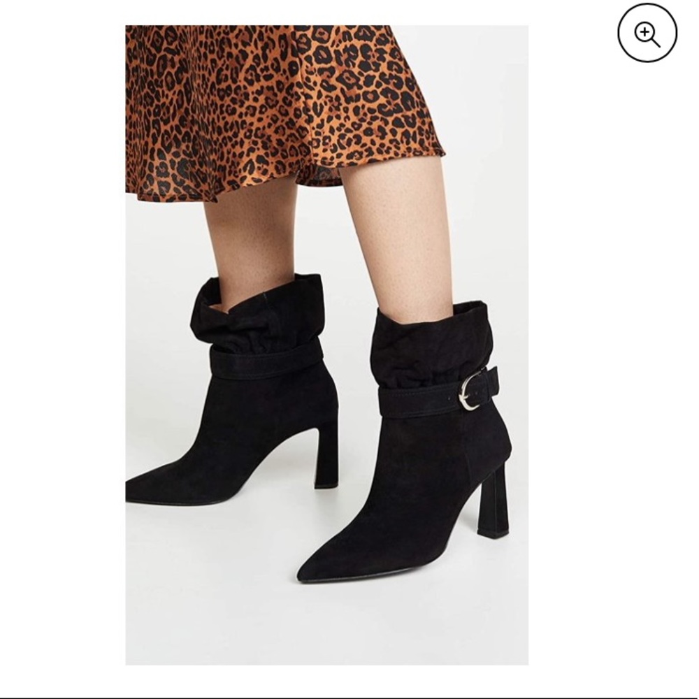 JOIE Alby buckle heeled black bootie women’s 6.5